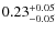 $0.23^{\rm +0.05}_{-0.05}$