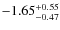 $-1.65^{\rm +0.55}_{-0.47}$