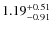$1.19^{\rm +0.51}_{-0.91}$