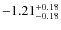 $-1.21^{\rm +0.18}_{-0.18}$