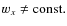 $w_{{x}}\neq {\rm const.}$