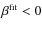 $\beta^{{\rm fit}}<0$