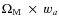 $ \Omega_{{\rm M}}~\times~w_a $