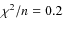 $\chi^2/n=0.2$