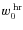$w_0^{\;{{\rm hr}}}$