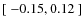 $[\;-0.15,0.12\;]$