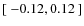 $[\;-0.12,0.12\;]$