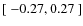$[\;-0.27,0.27\;]$