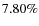 $7.80\%$