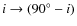 $i\to (90^{\circ}-i)$
