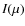 $I(\mu)$