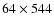 $64\times544$