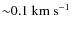 ${\sim}0.1~\mbox{km~s$^{-1}$ }$
