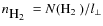 $n_{\mbox{$\rm H_2$ }}=N(\mbox{$\rm H_2$ })/l_{\perp}$