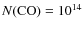 $N({\rm CO)}=10^{14}$
