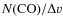 $N({\rm CO})/\Delta v$