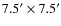 $7.5'\times7.5'$