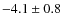 $-4.1\pm0.8$
