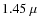 $1.45~\mu$