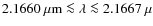 $2.1660~\mu{\rm m}\la\lambda\la2.1667~\mu$