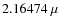$2.16474~\mu$
