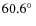 $60.6\hbox{$^\circ$ }$