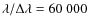 $\lambda/\Delta\lambda=60~000$
