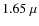 $1.65~\mu$