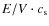 $E/V\cdot c_{\rm s}$