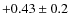 $+0.43\pm0.2$