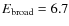 $E_{\rm broad} = 6.7$