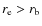 $r_{\rm e} > r_{\rm b}$