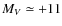 $M_V\simeq+11$