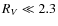 $R_V\ll2.3$