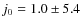 $j_0=1.0\pm5.4$