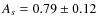 $A_s=0.79\pm0.12$