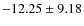 $-12.25\pm9.18$