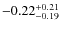 $-0.22^{+\rm0.21}_{-0.19}$