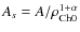 $A_s=A/\rho_{\rm Ch0}^{1+\alpha}$