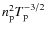 $n_{\rm p}^2 T_{\rm p}^{-3/2}$
