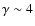 $\gamma \sim 4$