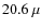 $20.6~\mu$
