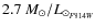 $2.7~M_\odot/L_{\odot_{F814W}}$