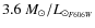 $3.6~M_\odot/L_{\odot_{F606W}}$