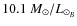 $10.1~M_\odot/L_{\odot_{B}}$