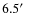 $6.5\hbox{$^\prime$ }$