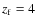 $z_{\rm f} = 4$