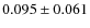 $0.095\pm0.061$