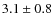 $3.1 \pm 0.8$
