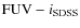${\rm FUV}-i_{\rm SDSS}$